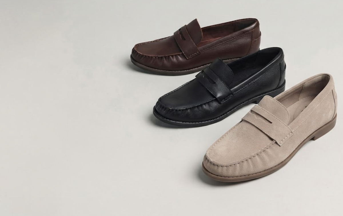 Editorial banner featuring Women's Weslin Penny Loafers